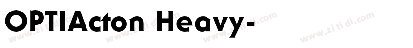 OPTIActon Heavy字体转换